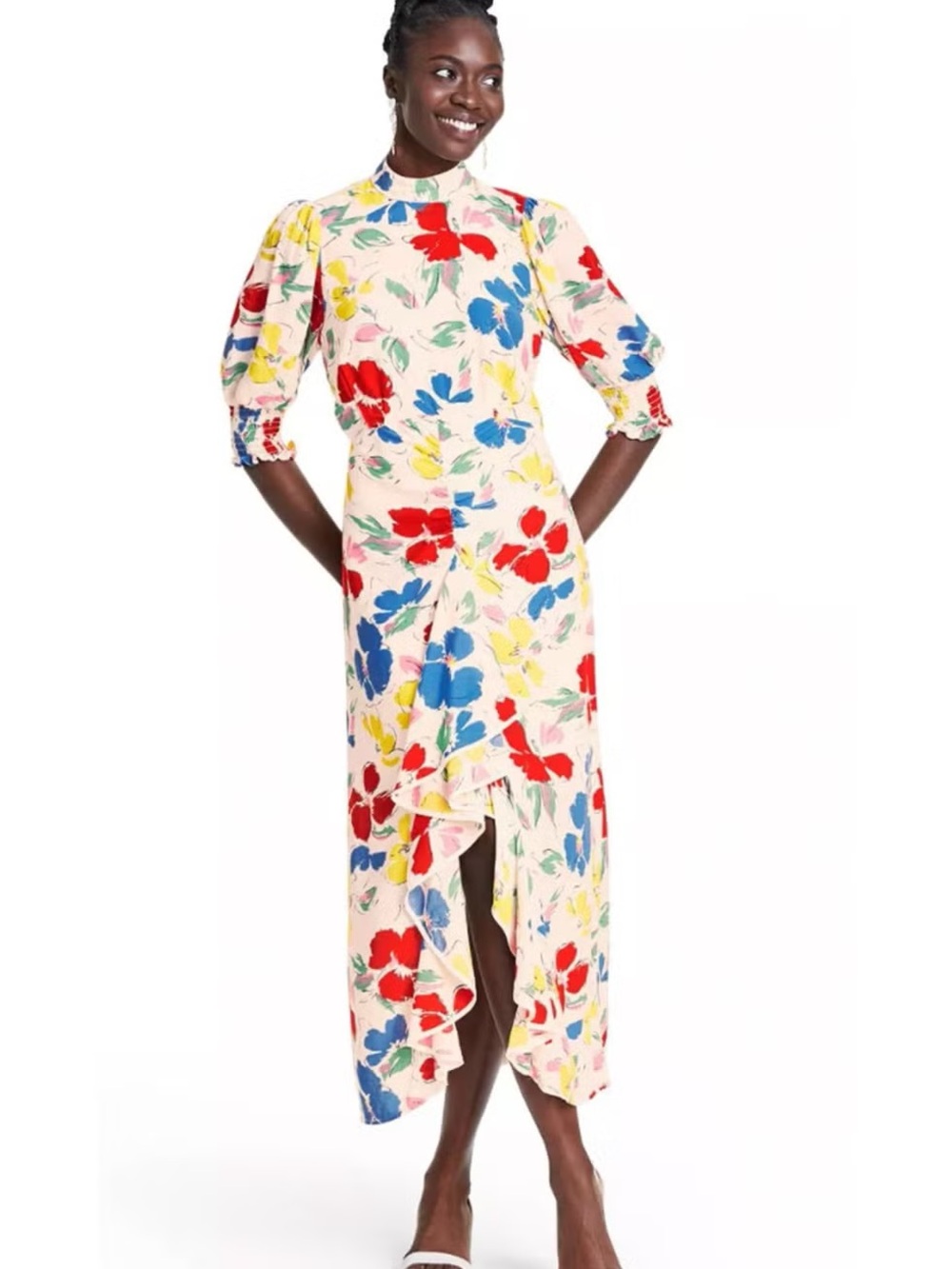 RIXO for Target Colorful Floral Midi Dress Sz 0